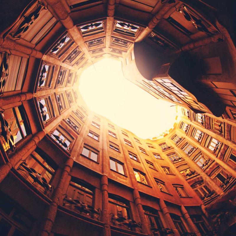 Détail d'escalier en fer forgé